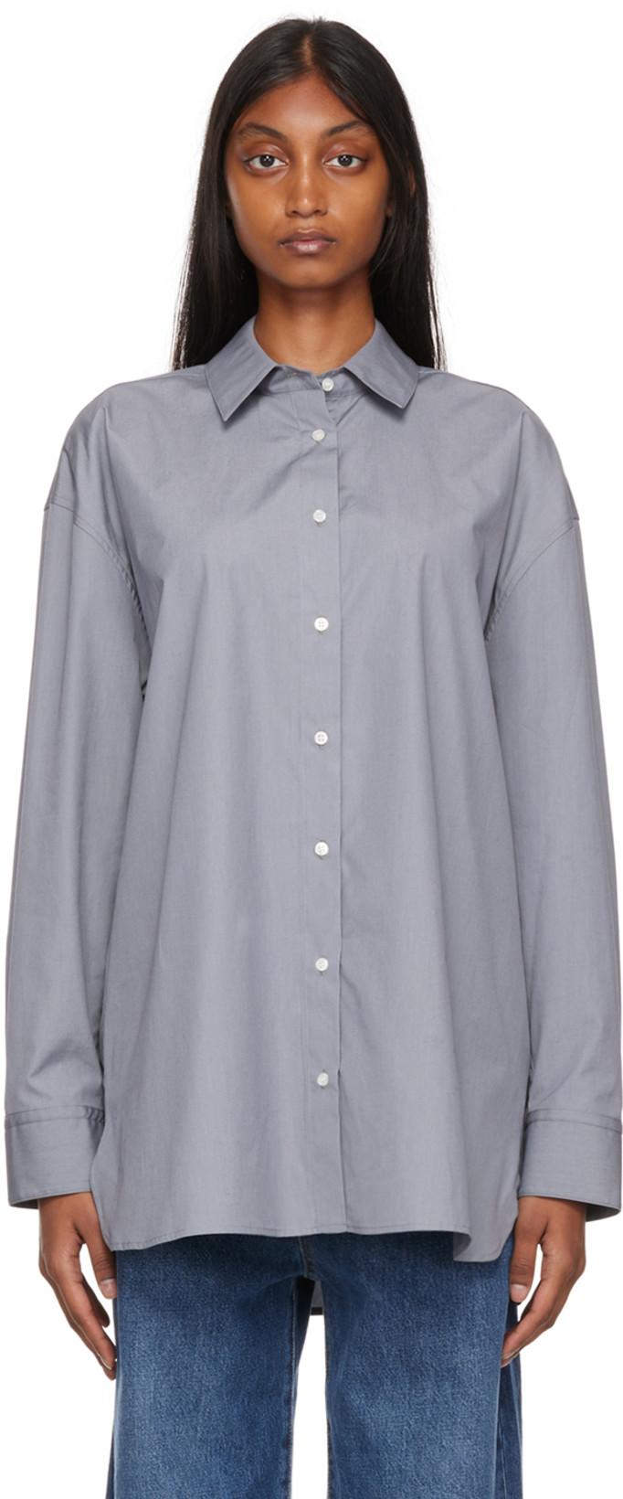 Gray Espanto Shirt by LOULOU STUDIO