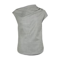 Lyra draped sleeveless blouse by LOULOU STUDIO