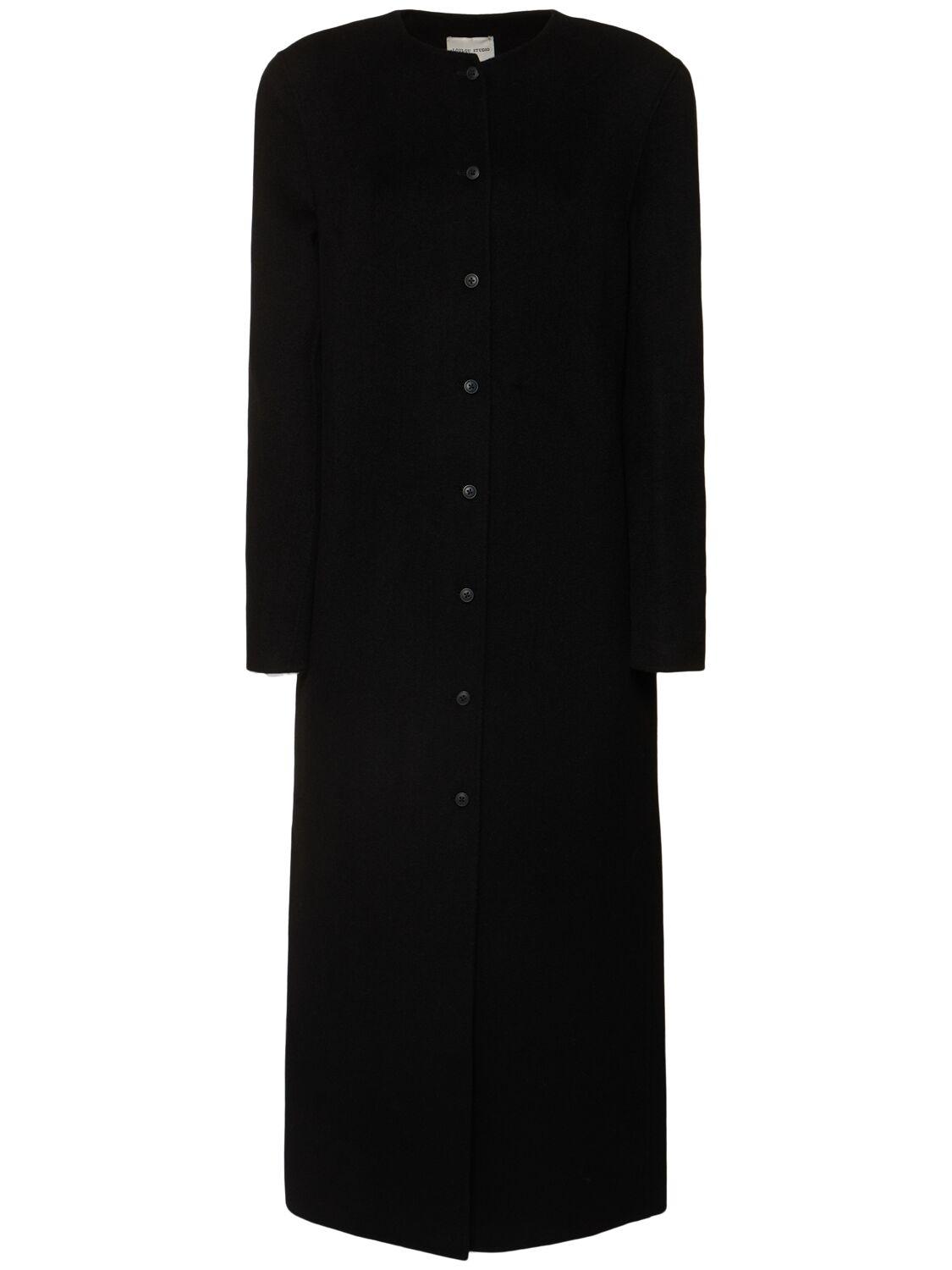 Martil Round Neck Long Coat by LOULOU STUDIO