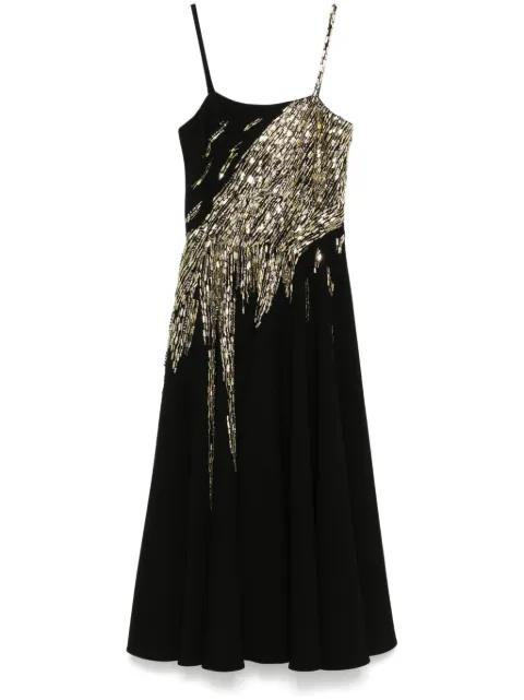 bead-embellished midi dress by LOULOU