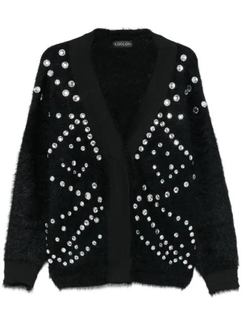 crystal-embellished cardigan by LOULOU