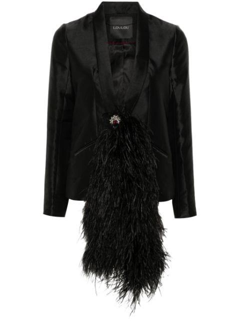 feather-sash blazer by LOULOU