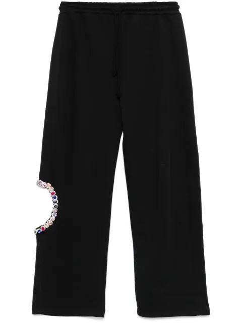 rhinestone-embellished track pants by LOULOU