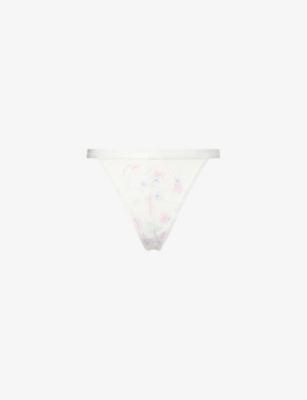 Blossom-Print Lace Thong by LOUNGE UNDERWEAR