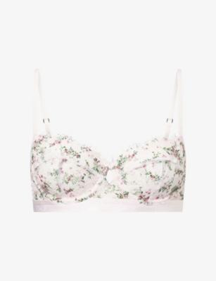 Entice Floral-Print Balcony Lace Bra by LOUNGE UNDERWEAR