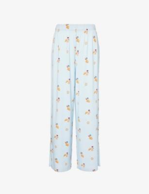 Graphic-print wide-leg stretch-modal pyjama bottoms by LOUNGE UNDERWEAR