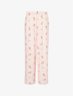 Graphic-print wide-leg stretch-modal pyjama bottoms by LOUNGE UNDERWEAR