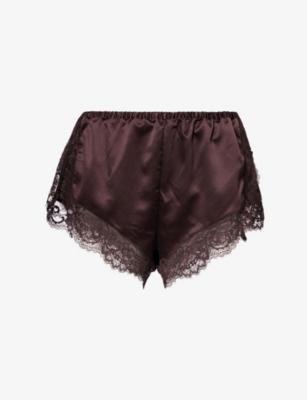 Lace-Embroidered Satin Pyjama Shorts by LOUNGE UNDERWEAR