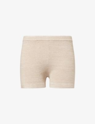 Logo-Embroidered Ribbed Stretch-Knit Shorts by LOUNGE UNDERWEAR