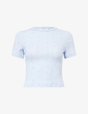 Pointelle Short-Sleeve Cotton-Jersey Pyjama Top by LOUNGE UNDERWEAR