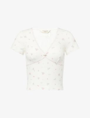 Short-Sleeve Ribbed Cotton-Blend Pyjama Top by LOUNGE UNDERWEAR