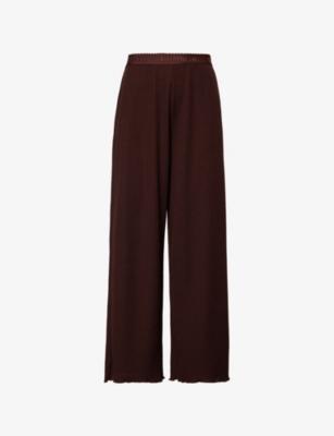 Soft Waffle Wide-Leg High-Rise Woven Pyjama Bottoms by LOUNGE UNDERWEAR