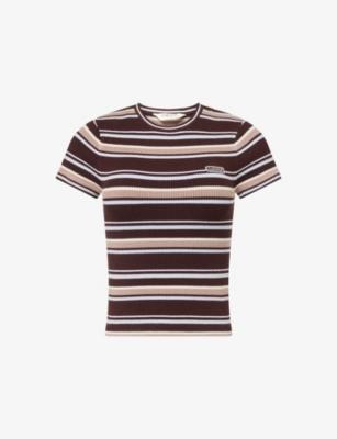 Striped Ribbed Stretch-Knit T-Shirt by LOUNGE UNDERWEAR