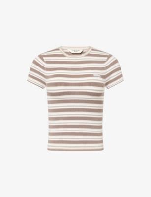 Striped Ribbed Stretch-Knit T-Shirt by LOUNGE UNDERWEAR