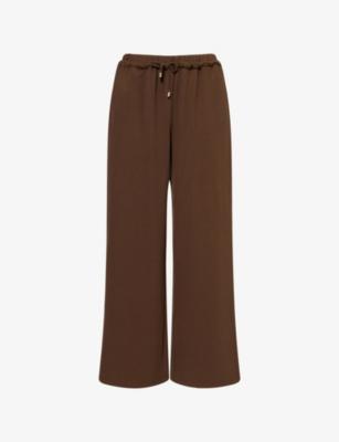 Waffle Wide-Leg Stretch-Woven Trousers by LOUNGE UNDERWEAR