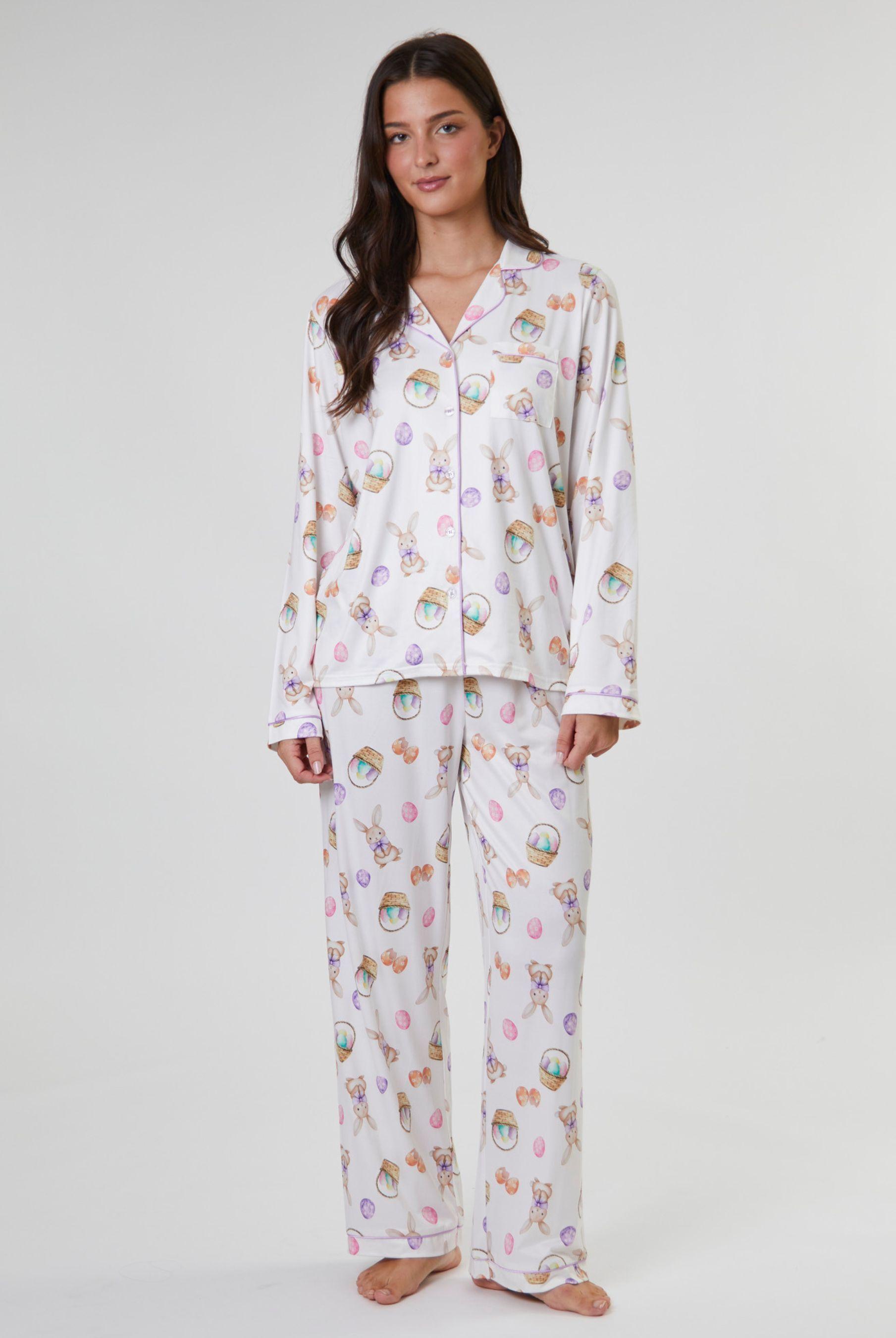 Bunny Printed Jersey Long Sleeve and Trouser Set by LOUNGEABLE