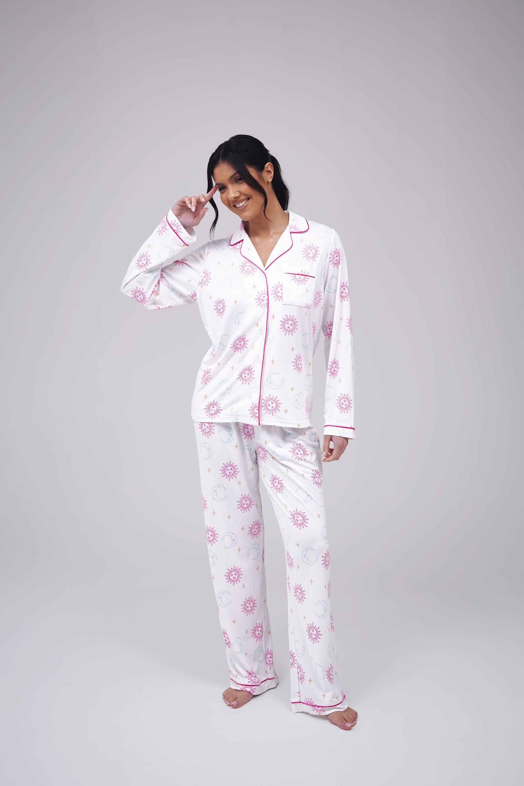 Celestial Printed Super Soft Revere Pyjama Set by LOUNGEABLE
