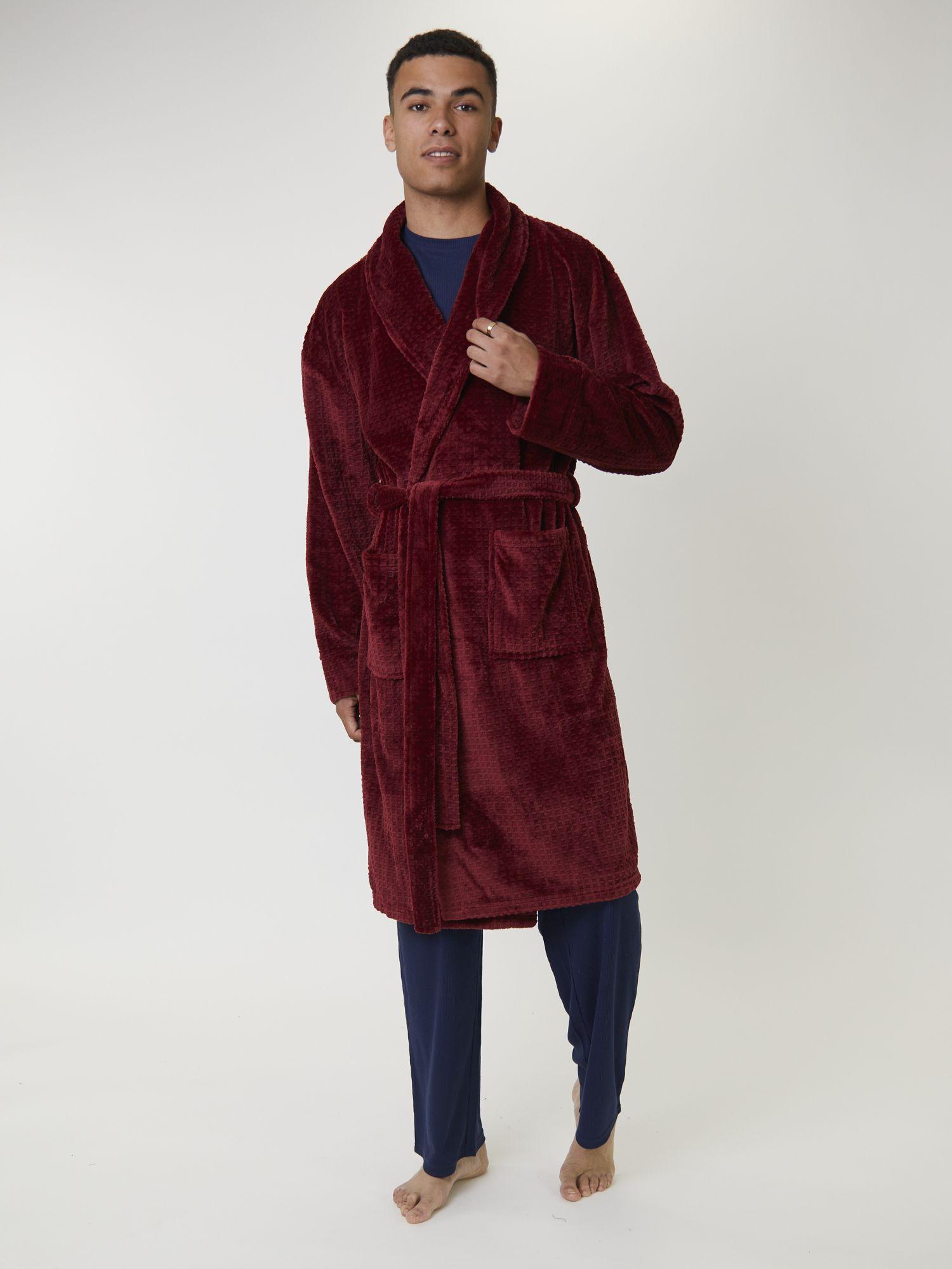 Waffle Cut Fleece Shawl Collar Robe by LOUNGEABLE