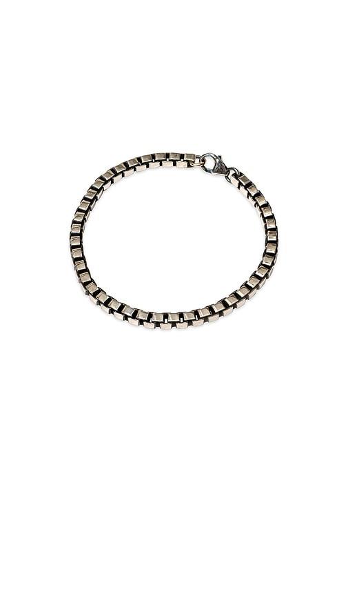 LOUPN Box Chain Bracelet in Metallic Silver by LOUPN