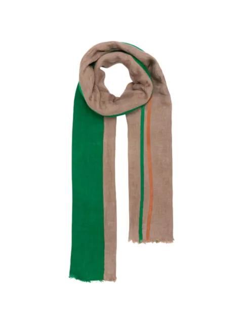 Valley abstract-print frayed scarf by LOVAT&GREEN
