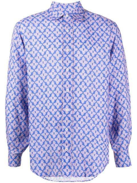 graphic-print linen shirt by LOVE BRAND&CO.