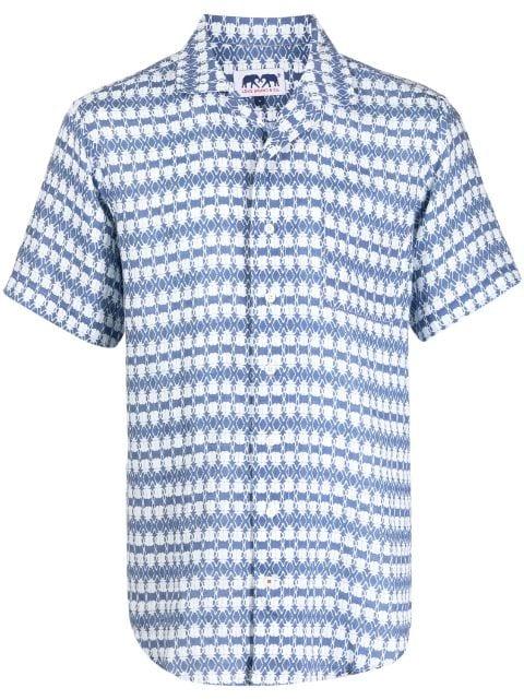 graphic-print linen shirt by LOVE BRAND&CO.