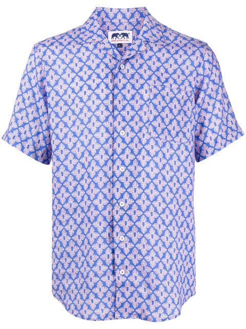 graphic-print linen shirt by LOVE BRAND&CO.