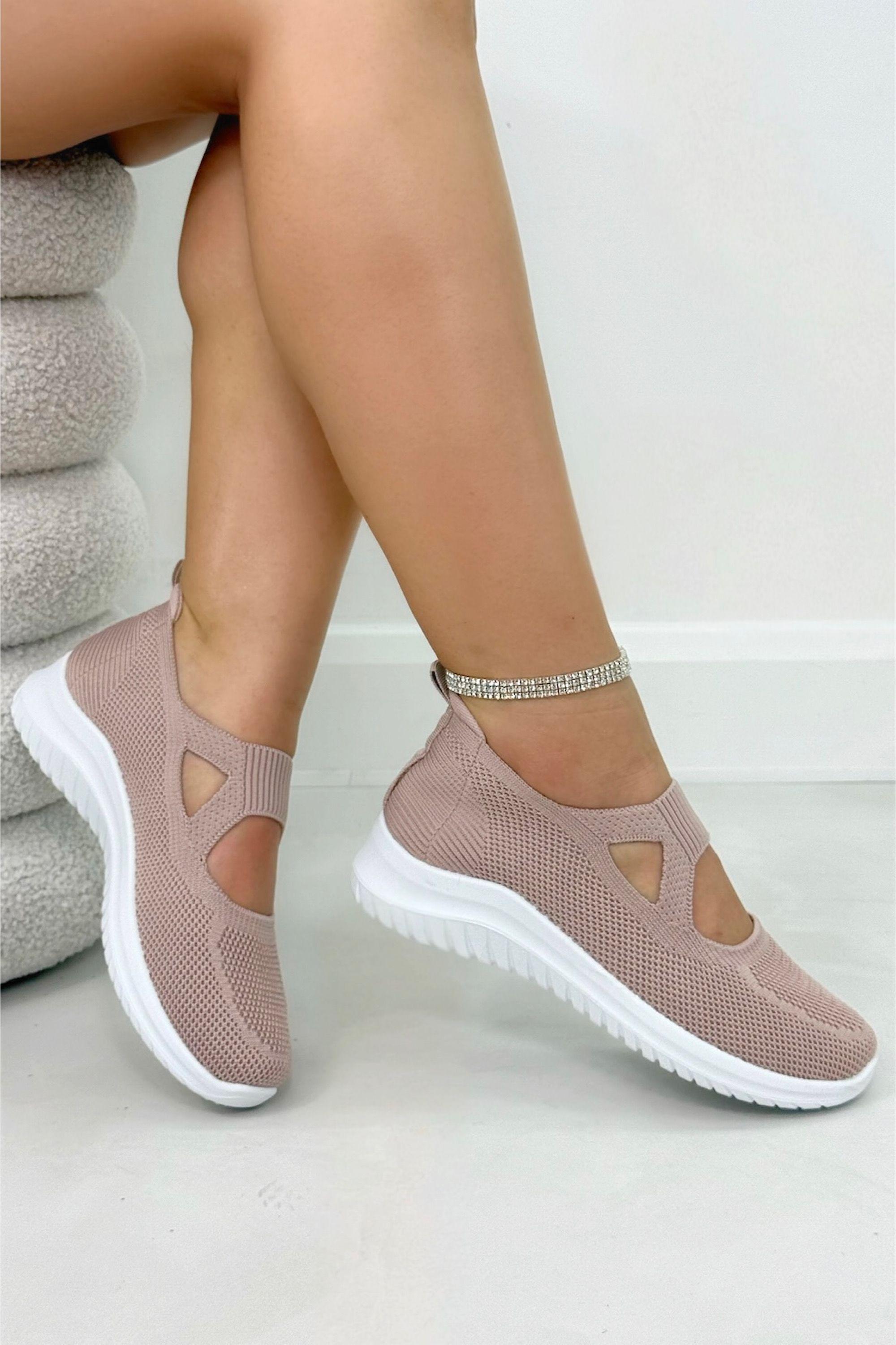 Comfort Knit Elastic AirWeave Trainers by LOVE LEMONADE