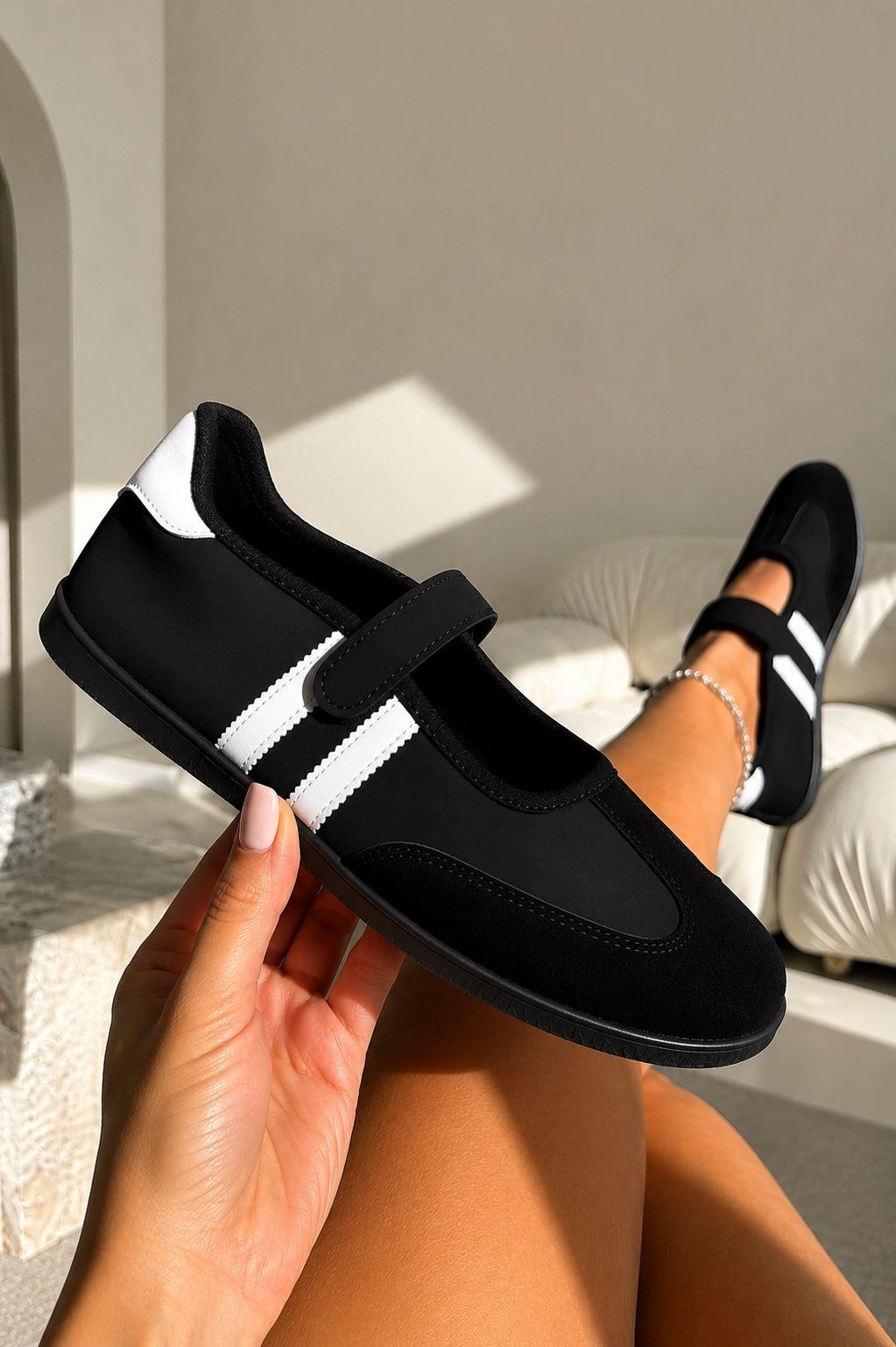 Comfort Mary Jane Padded Footbed Slip On Trainers by LOVE LEMONADE