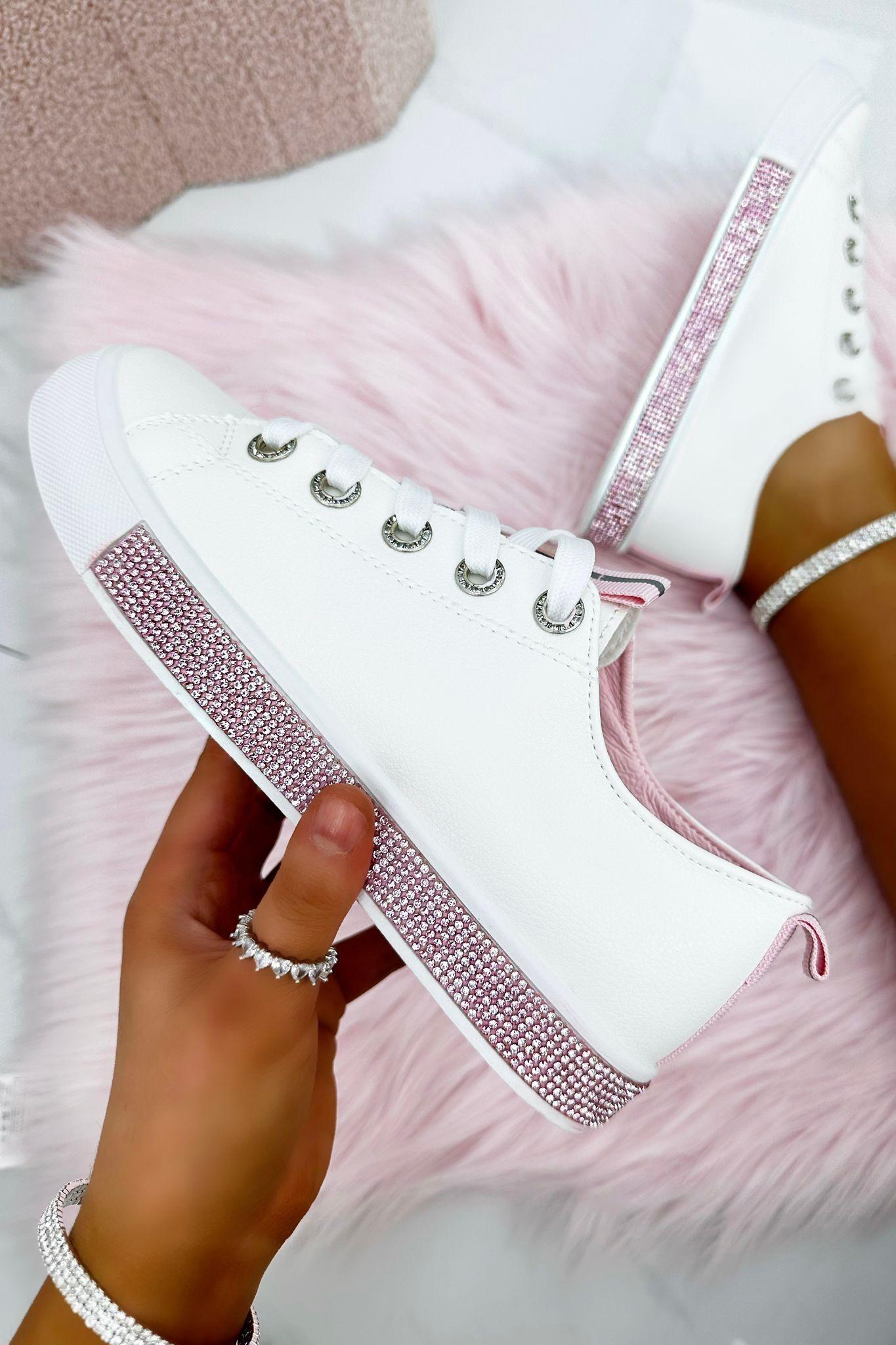 Crystal Deluxe Trim Trainers by LOVE LEMONADE