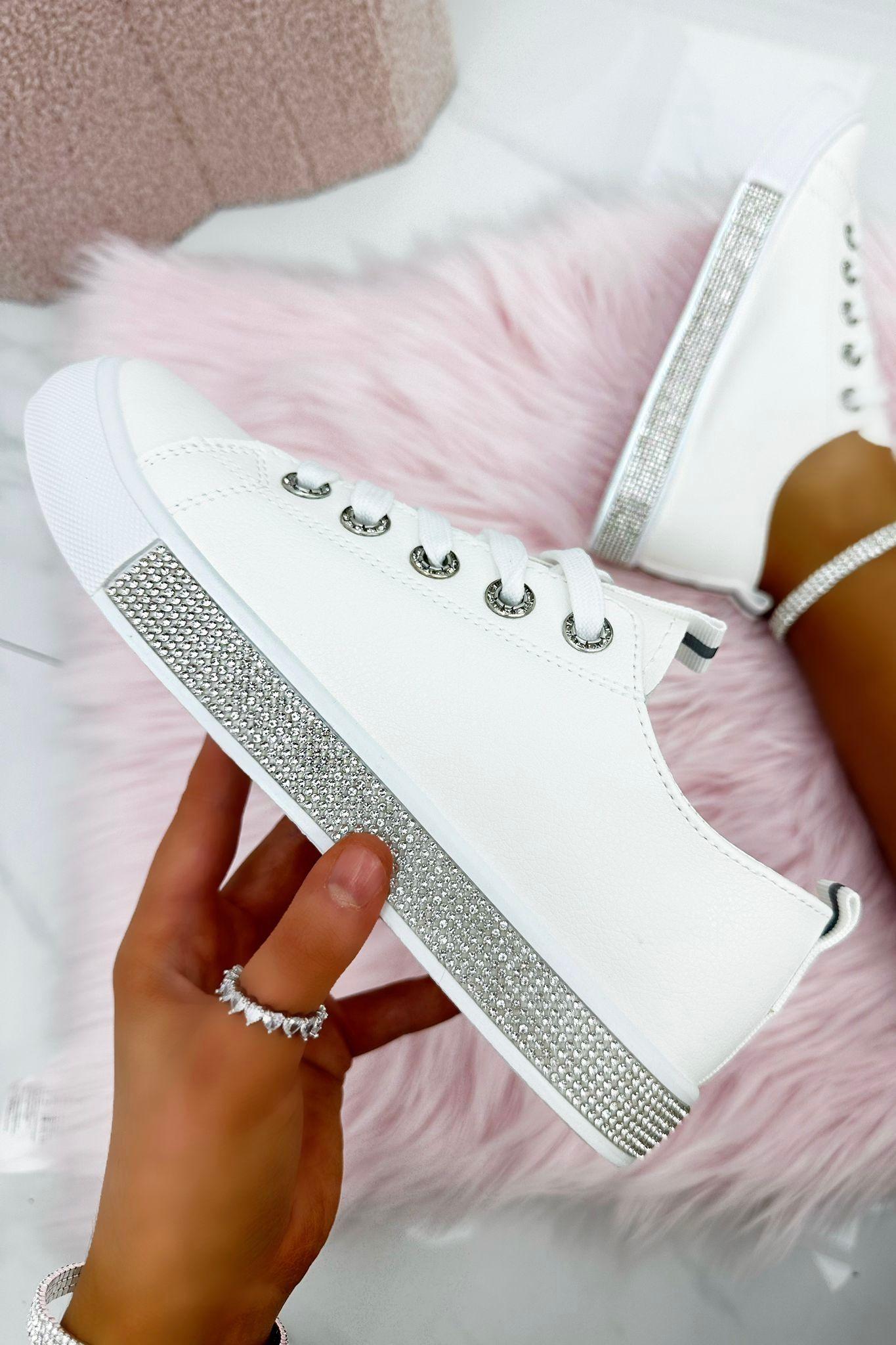 Crystal Deluxe Trim Trainers by LOVE LEMONADE