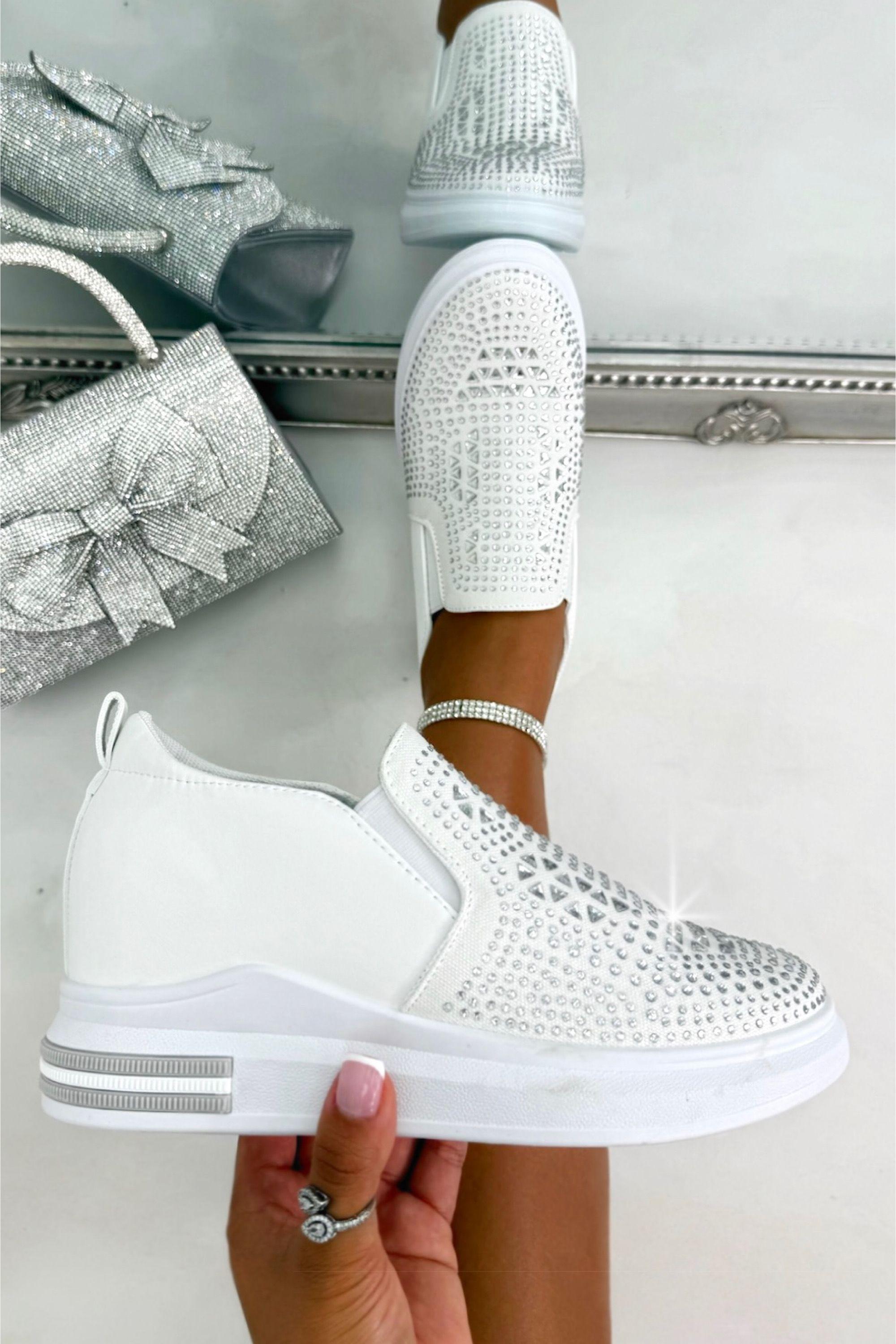 Crystal Elevation Wedge Trainers by LOVE LEMONADE