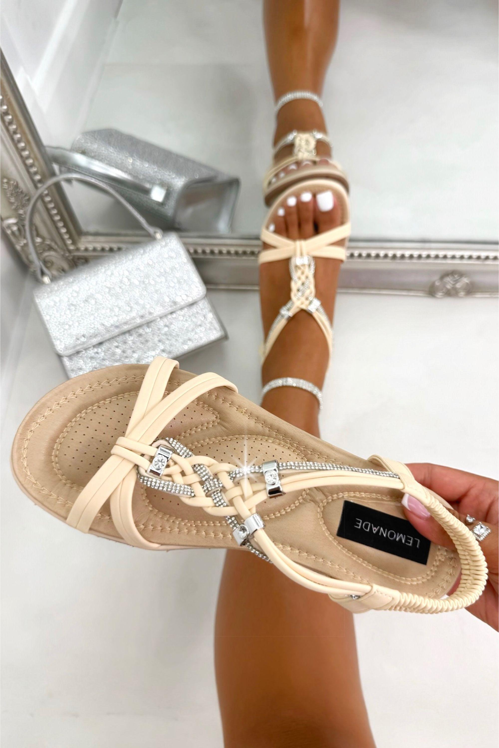 Crystal Endless Summer Sandals by LOVE LEMONADE