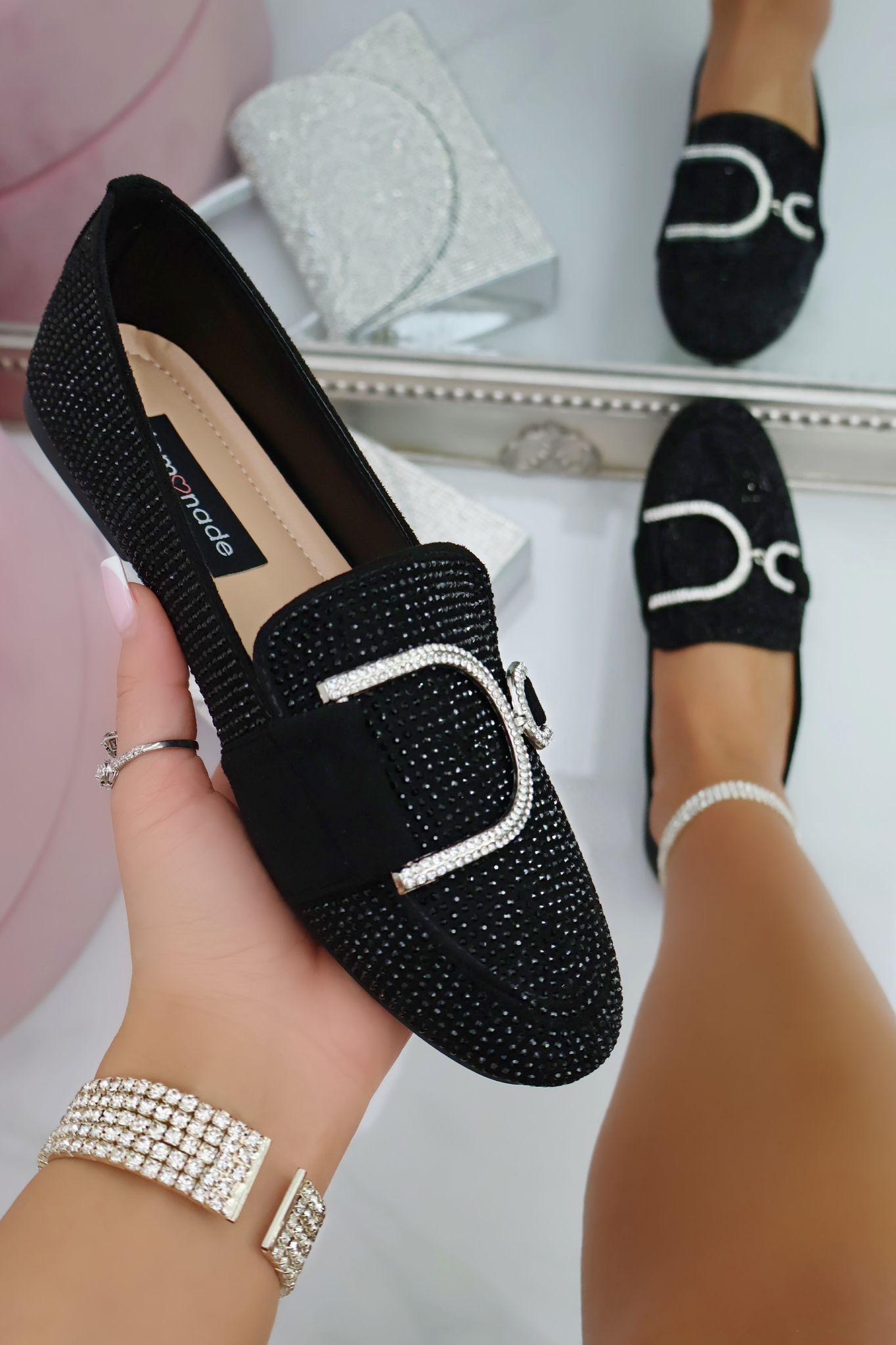 Crystal Imperial Suede Loafers by LOVE LEMONADE