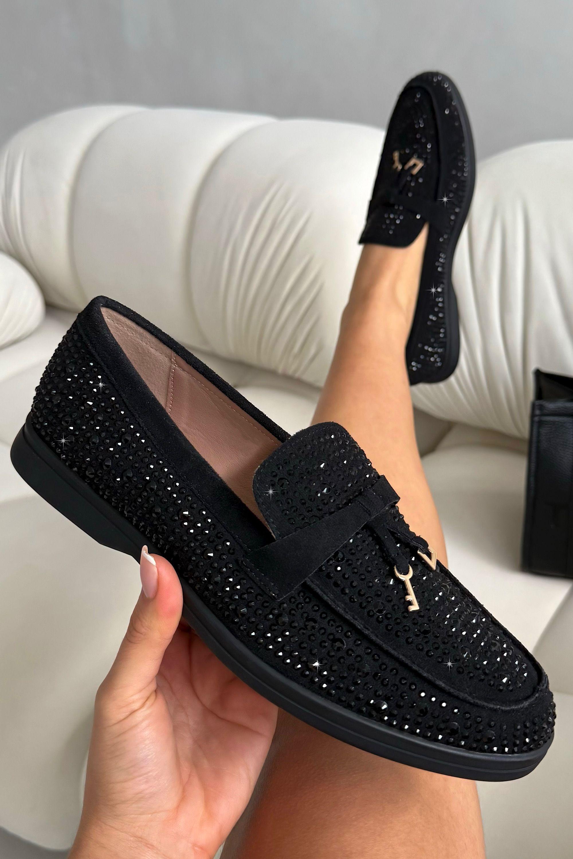 Crystal Luna Slip-On Flat Loafers by LOVE LEMONADE
