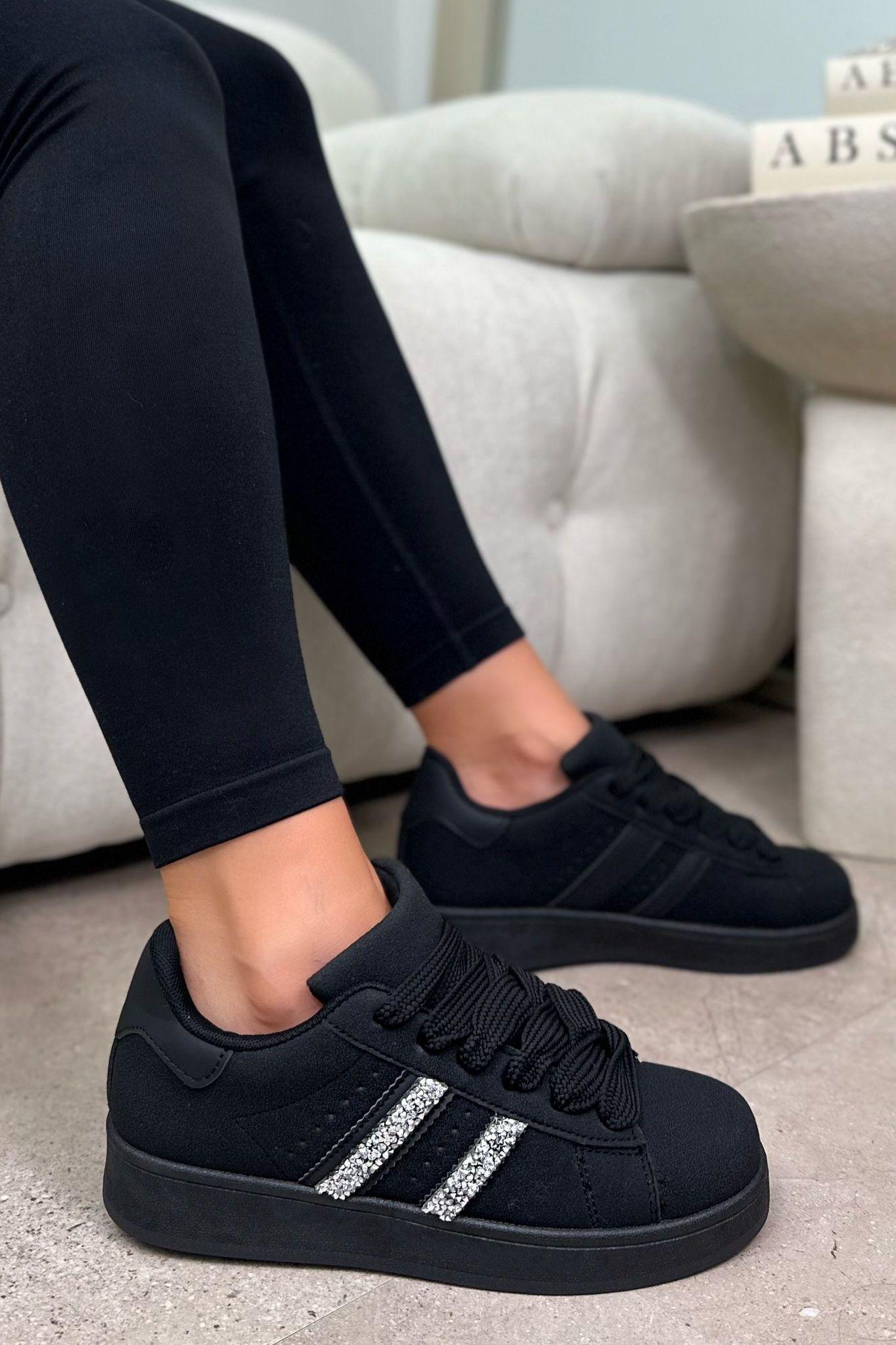 Crystal Luxe Stripe Chunky Trainers Limited Edition by LOVE LEMONADE