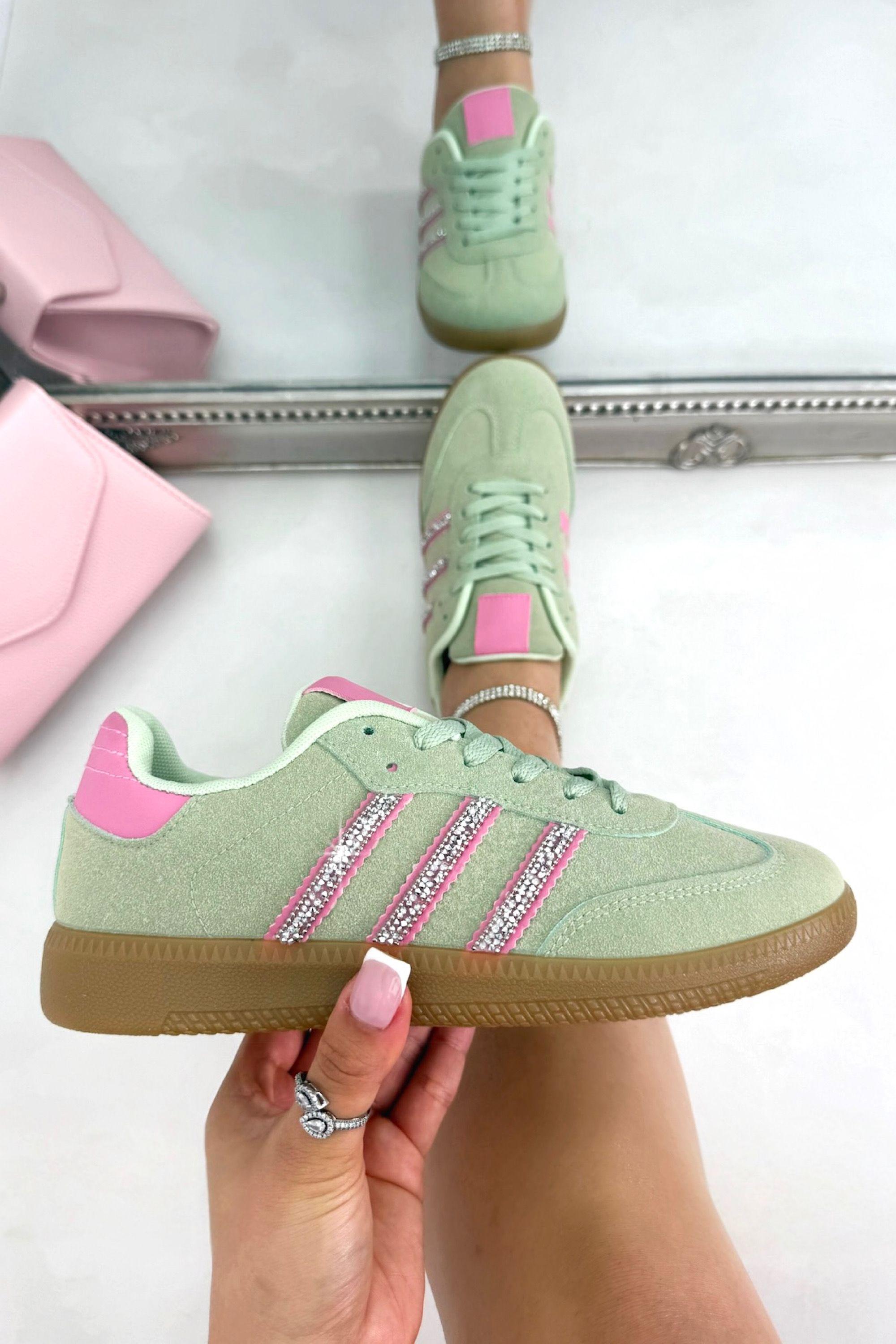 Crystal Trio Stripe Trainers Limited Edition by LOVE LEMONADE