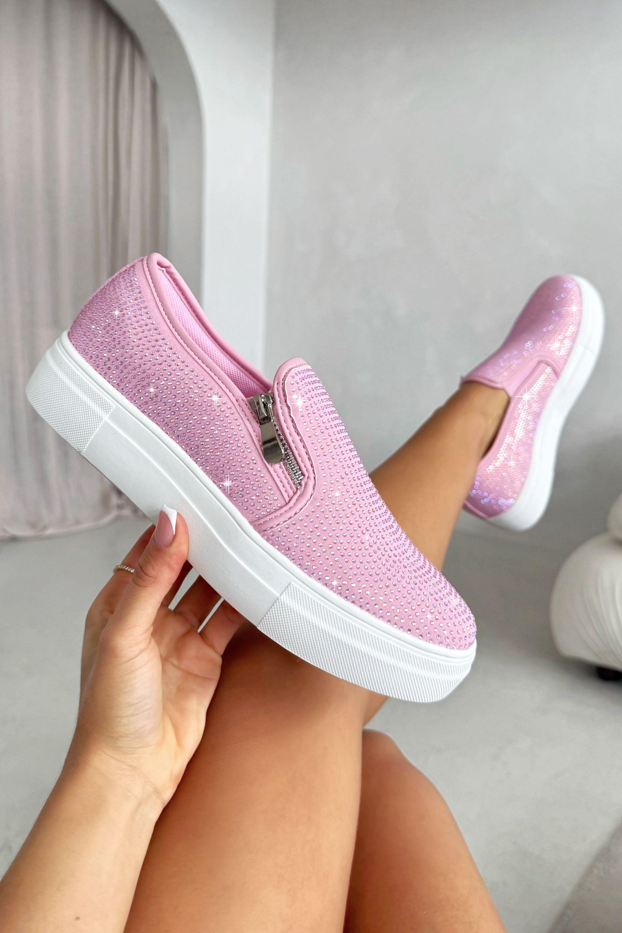 Crystal Zip Pumps Limited Edition Trainers by LOVE LEMONADE