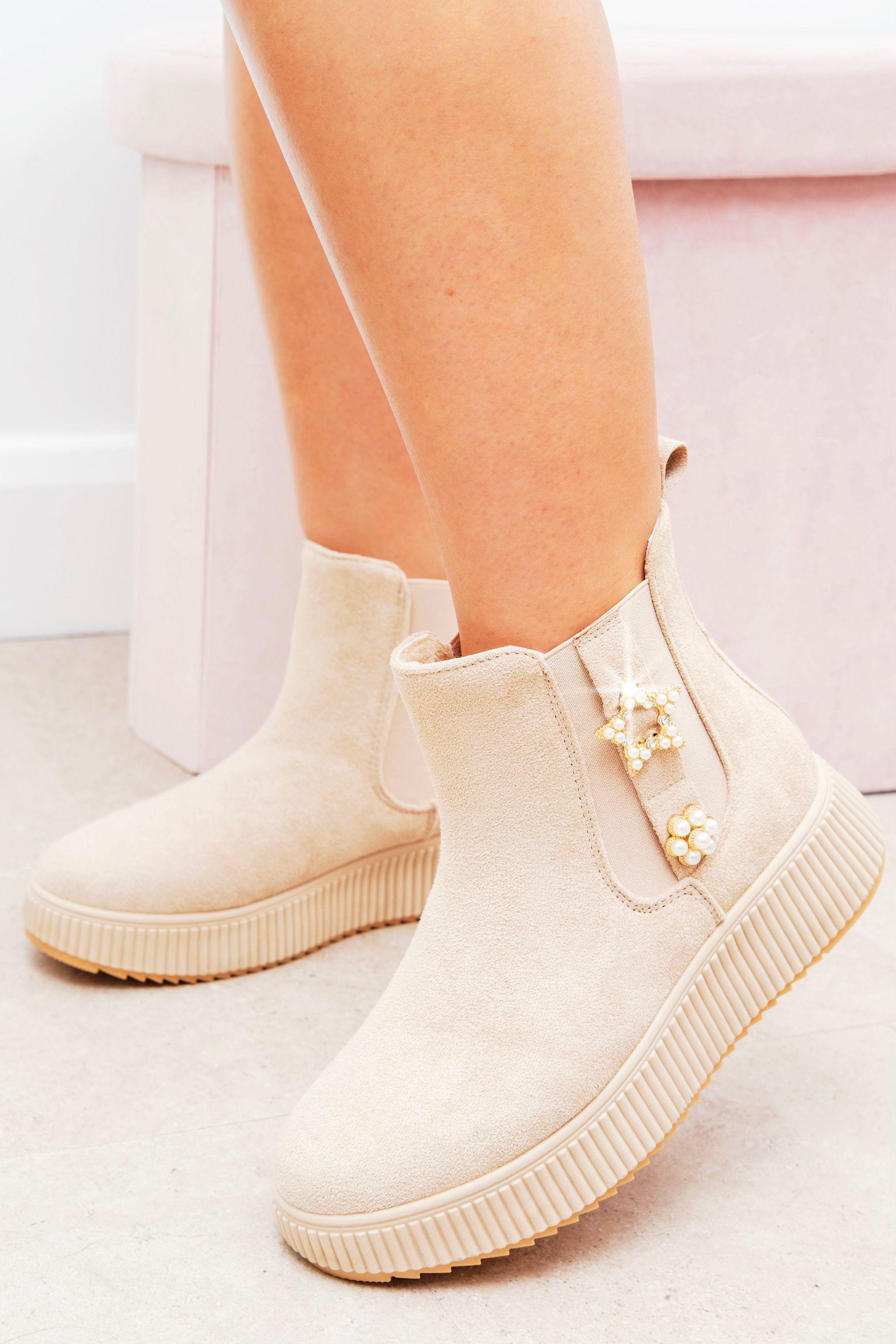 Sparkly Twinkle Pearl Ankle Boots by LOVE LEMONADE