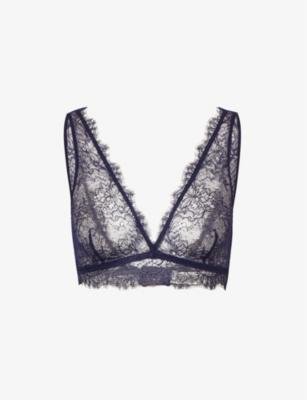 Cherie lace-embellished stretch recycled polyamide-blend bralette by LOVE STORIES