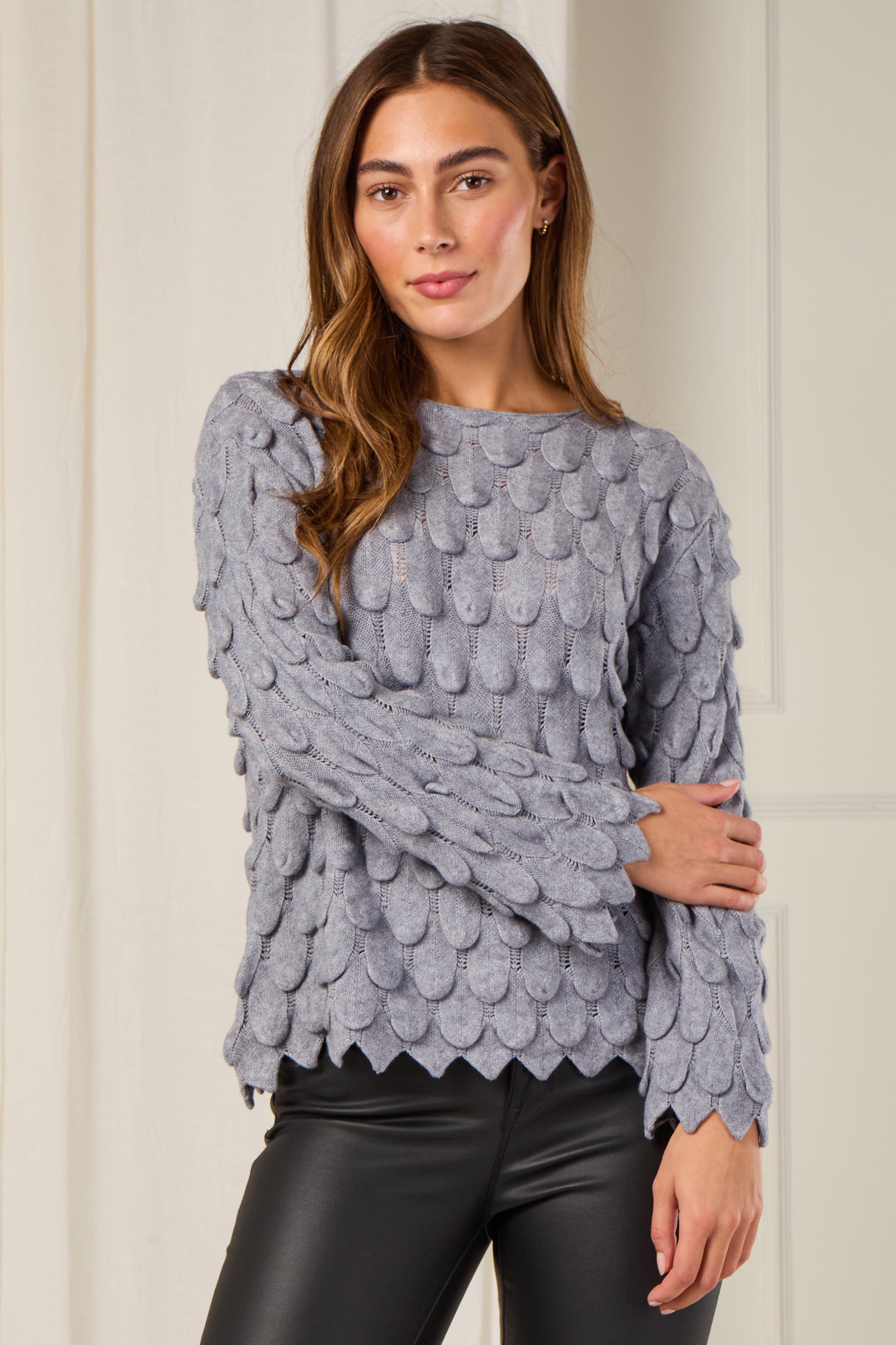 Scallop Textured Knit Jumper by LOVE SUNSHINE