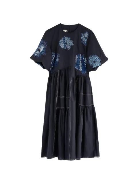 floral-sequin midi dress by LOVEBIRDS