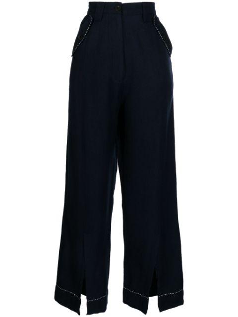 wide-leg cropped trousers by LOVEBIRDS