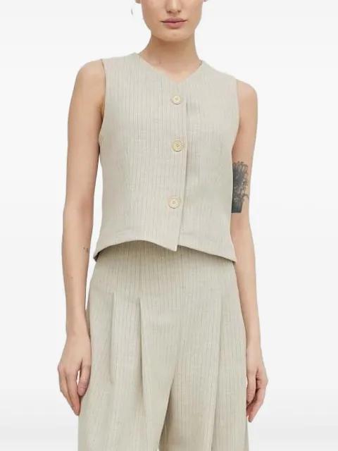 pinstripe sleeveless top by LOVECHILD