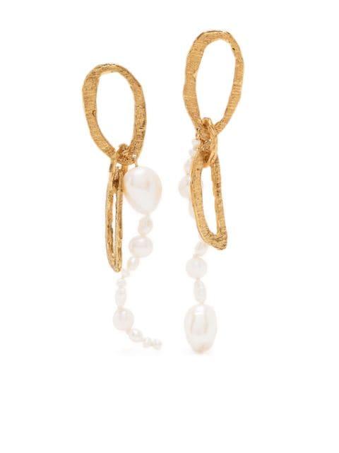 Aris pearl-embellished earrings by LOVENESS LEE