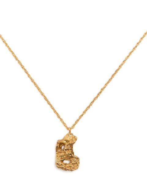 B alphabet pendant necklace by LOVENESS LEE