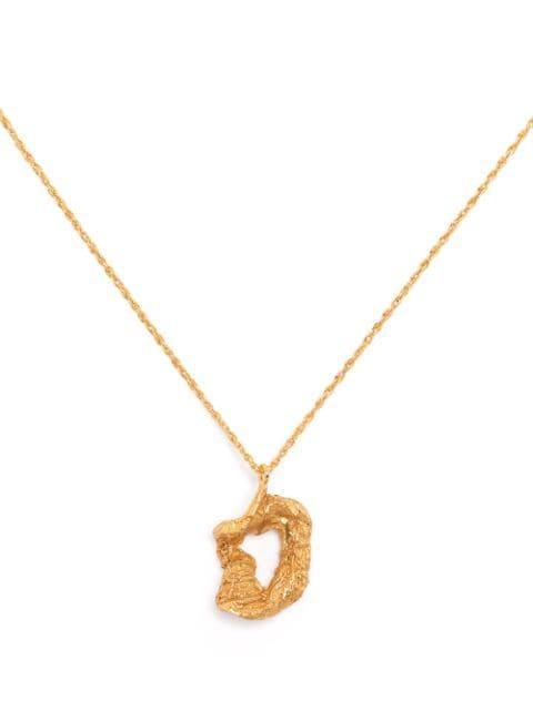 D alphabet pendant necklace by LOVENESS LEE