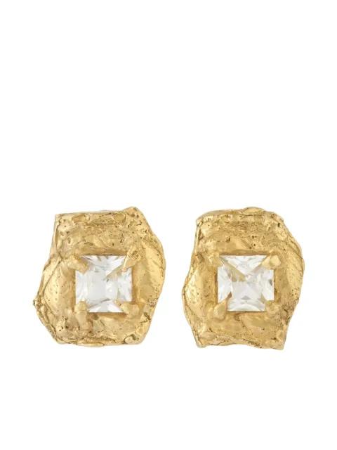 Deti textured sapphire earrings by LOVENESS LEE