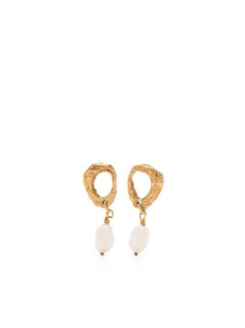 Dio Aurum pearl-embellished drop earrings by LOVENESS LEE