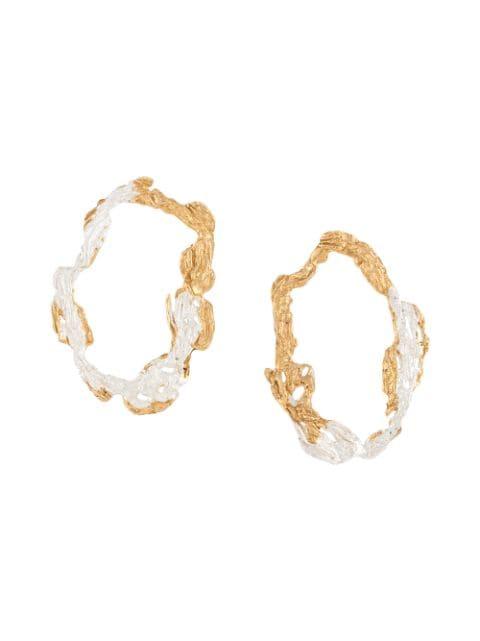 Dzovag hammered hoop earrings by LOVENESS LEE